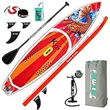 funwater aufblasbare stand up paddling board 350x84x15 cm sup complete inflatable paddleboard accessories adjustable paddle pump surfbrett isup travel backpac lead surfboard waterproof bag