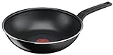 tefal easy cook clean wokpfanne 28 cm antihaftbeschichtung thermo signal temperaturindikator schwarz b5551933