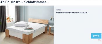 ALDI Vitalkomfortschaummatratze von NOVITESSE im September 2025/2026
