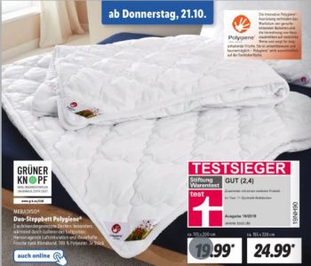 Lidl Steppbett & Bettdecken: Livarno Home & Meradiso im Test