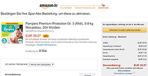 Lohnt sich das Amazon Prime Family Windeln Abo mit 20 % Rabatt?