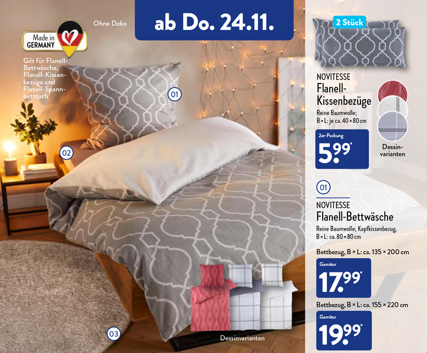ALDI Nord Flanell-Bettwäsche ab 24.11.2026