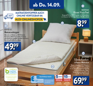 ALDI Matratze 90x200 cm im September 2026
