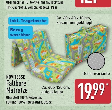 NOVITESSE Faltmatratze Angebot ab Donnerstag, dem 01. October 2026
