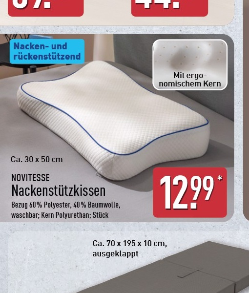 NOVITESSE Nackenstützkissen Angebot ab Donnerstag, dem 01. October 2026