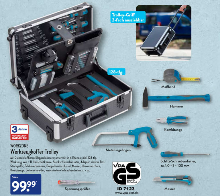 ALDI Nord WORKZONE WerkzeugkofferTrolleySet 🧳 ab 07.08.2023