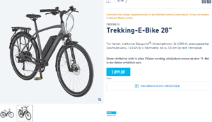 Das Prophet Trekking E-Bike mit 28 Zoll - ab 02. Mai 2022 im ALDI Nord für 1099 €