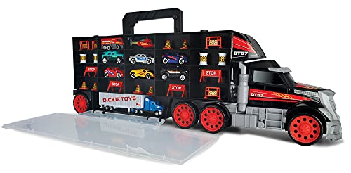 Dickie Toys 203749023 Carry Case, Truck mit Tragegriff inkl. 7 Spielzeugautos und Helikopter & Zubehör,ab 3 Jahren, 65 x 13 cm - 5