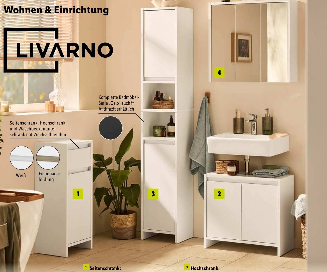 LIVARNO Badmöbel-Serie Oslo Angebot ab Montag, dem 28. September 2026